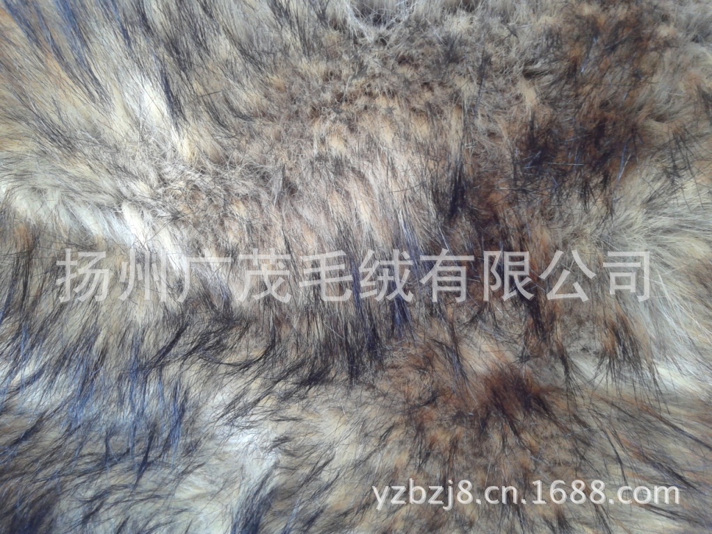 毛绒玩具面料批发 印花毛绒面料仿皮草貉子毛 服装雪地靴里料长毛