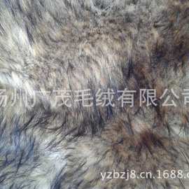 毛绒玩具面料批发 印花毛绒面料仿皮草貉子毛 服装雪地靴里料长毛