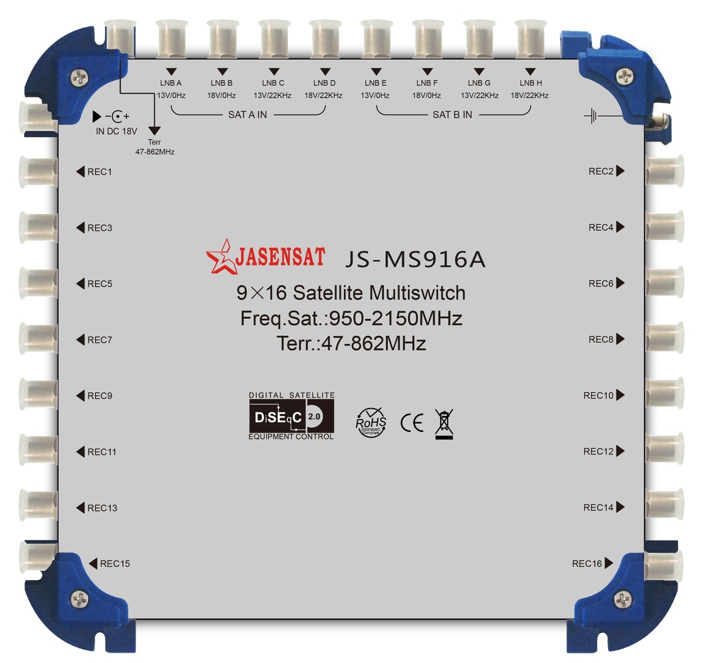 佳星 9进16出电视信号多路开关九进十六出JS-MS916A