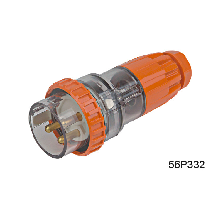 供应澳式防水插头3P/32A,防化学腐蚀工业防水插头 56P332