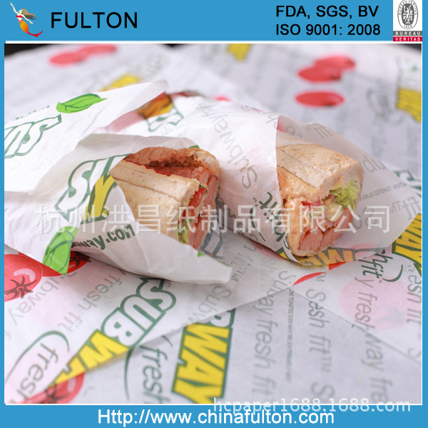热销沙特中东三明治汉堡包装纸 SANDWICH WRAPS 吸水透气耐折度高