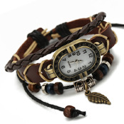 Vintage Alloy Cowhide Leather Bracelet For Boys And Girls display picture 5