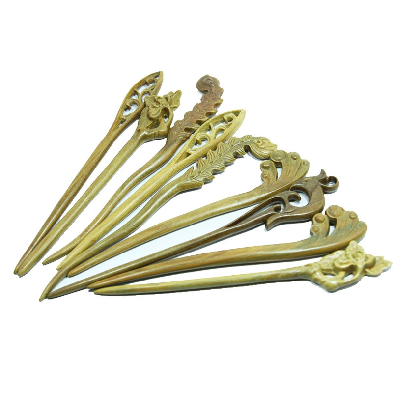 Organic Chinese hairpin sandalwood, hair accessory handmade