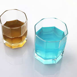 玻璃威士忌酒杯 果汁杯 八角杯 水杯 洛杯冷饮冰镇晶莹微醺