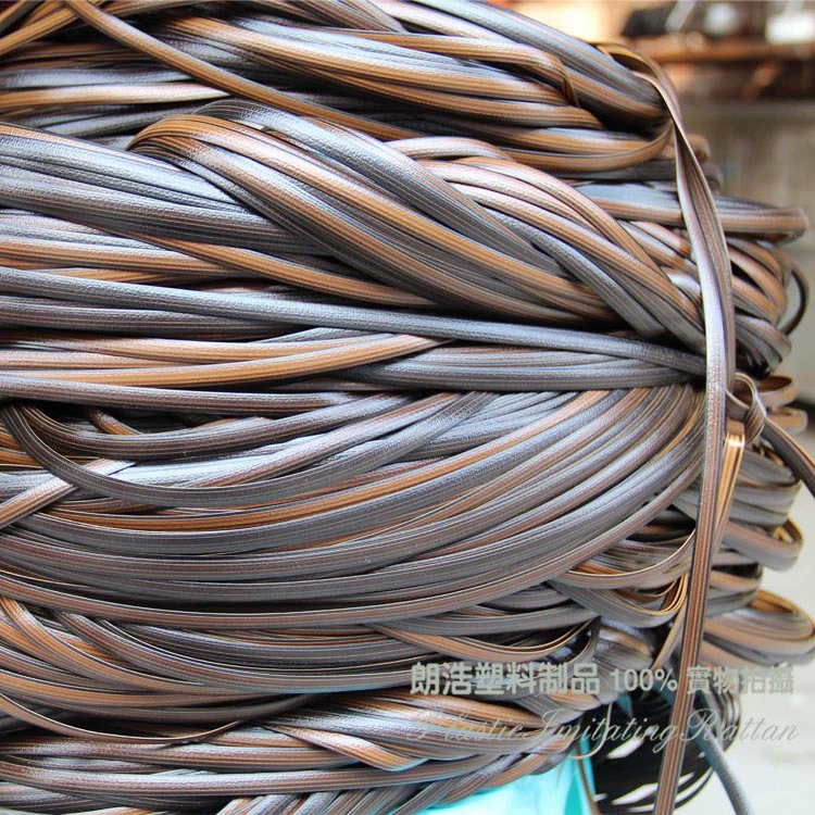 Кофе обесцвечивание PE пластиковый лозоплетеный материал уличная мебель плетеный материал резиновая полоса хранения плетеный материал