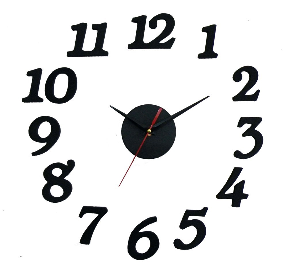 Factory wholesale DIY full digital wall clock EVA foam creative hanging clock fashion Korean wind DIY fun clock