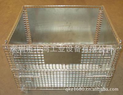 供应耐用金属折叠式周转铁笼 仓储笼仓库笼 铁笼子规格齐全|ru