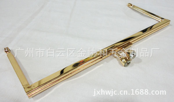 镶钻手袋铰  晚装包五金夹扣 钱包铰口金 银包驳脚铰手袋架口
