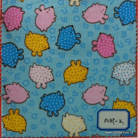 宝宝专用棉绒布料柔软舒服棉服装面料孩子服装印花起绒布