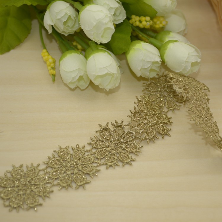 批发供应 窗帘diy辅料银丝花边 diy打折花边 C023