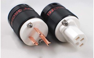 美国镀佬电源头 美标纯紫铜发烧头 发烧卖线材电源头