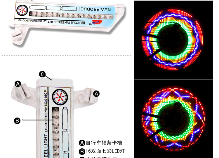 Clearance 32 LED 30 Graphics Bicycle Wheel Light Bike Lamp Cycling Rainbow Wheel Spoke Light Luces Bike Signal Lanterna For Night Riding 5