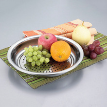 厂家直销 家用多用餐具座 不锈钢圆形饺子盘 TU-B308托盘果盘