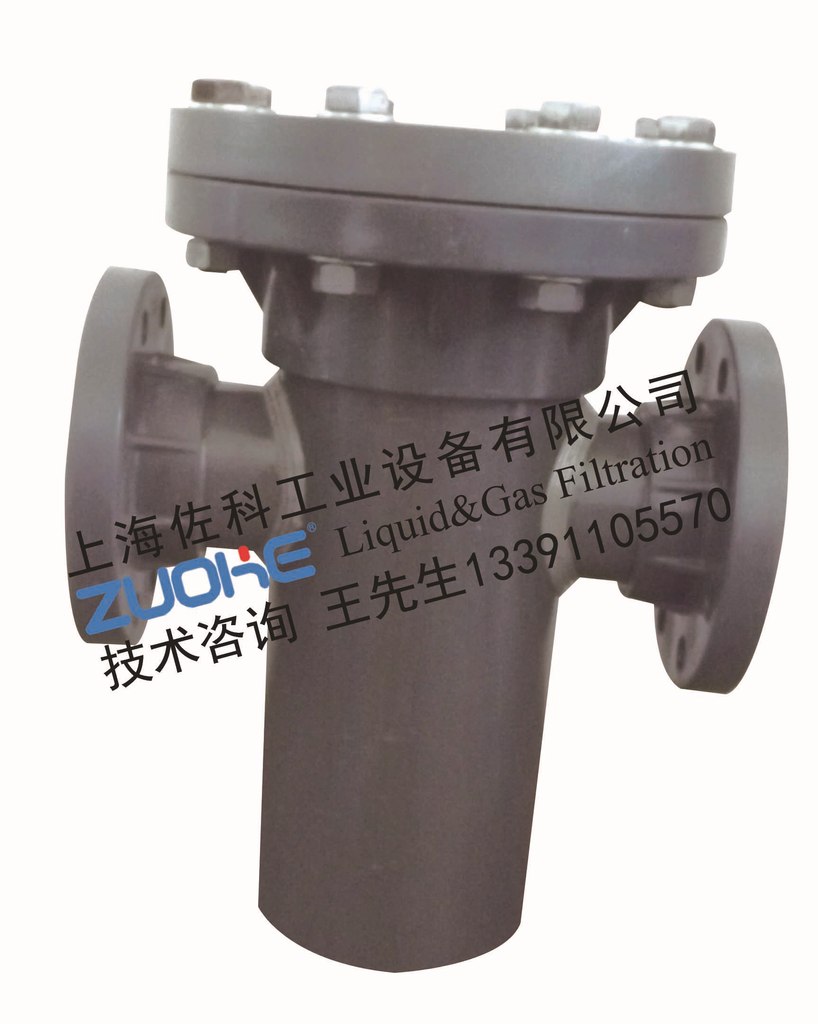 供应 PVC管道过滤器 UPVC篮式过滤器 防腐四氟喷涂过滤器