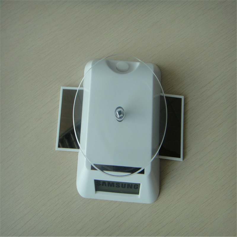 带液晶显示屏的太阳能旋转展示台片360度桌面太阳能供电