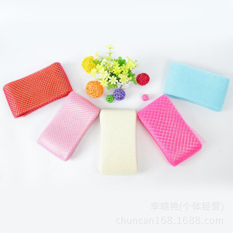 【春蚕工艺】供应高品质圣诞辅料,头饰辅料12公分七彩弹性网带