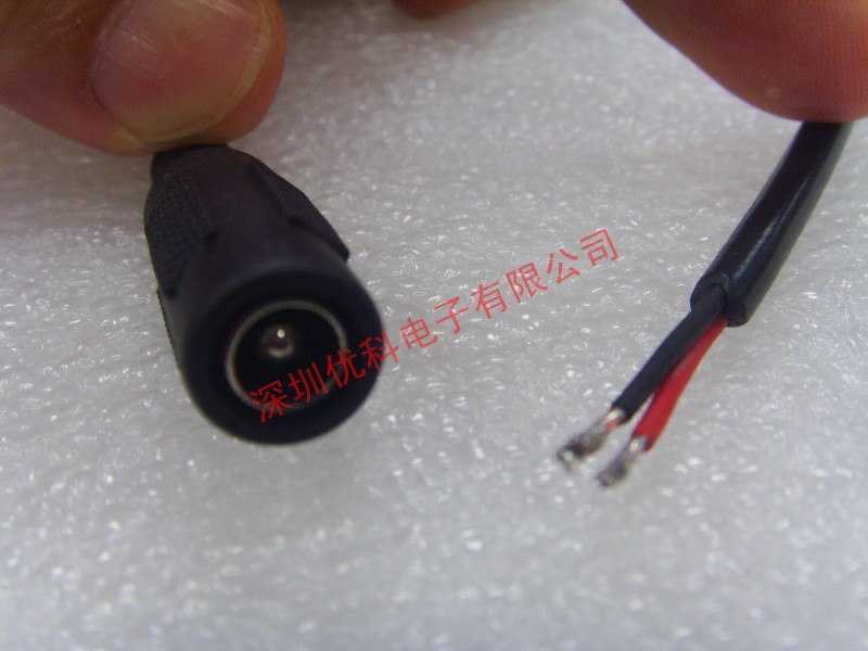 监控灯条灯具DC插头线电源线 5.5*2.1 母头单头 0.3方大电流 纯铜