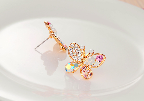 Fashion Animal Diamond Alloy Artificial Gemstones Earrings Ear Studs display picture 5