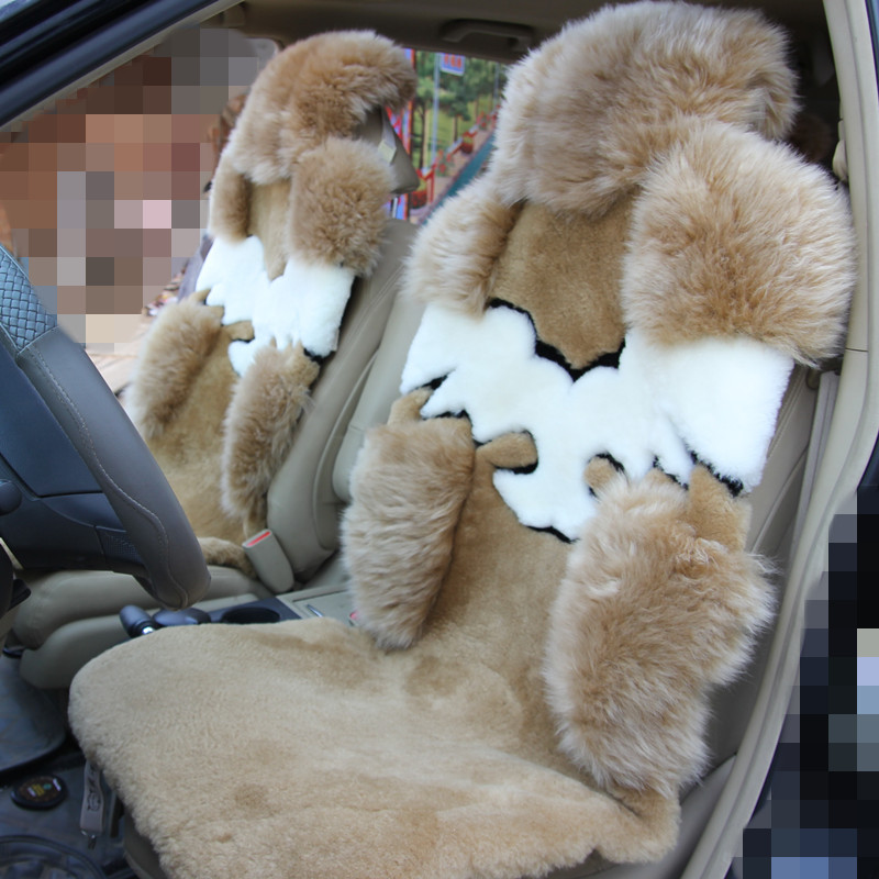 羊毛坐墊冬季汽車坐墊新款毛絨車墊四季通用座墊汽車用品 包郵