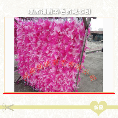 供应环保小羽毛条 火片毛条 迷你版火鸡羽毛围巾 精美羽毛装饰