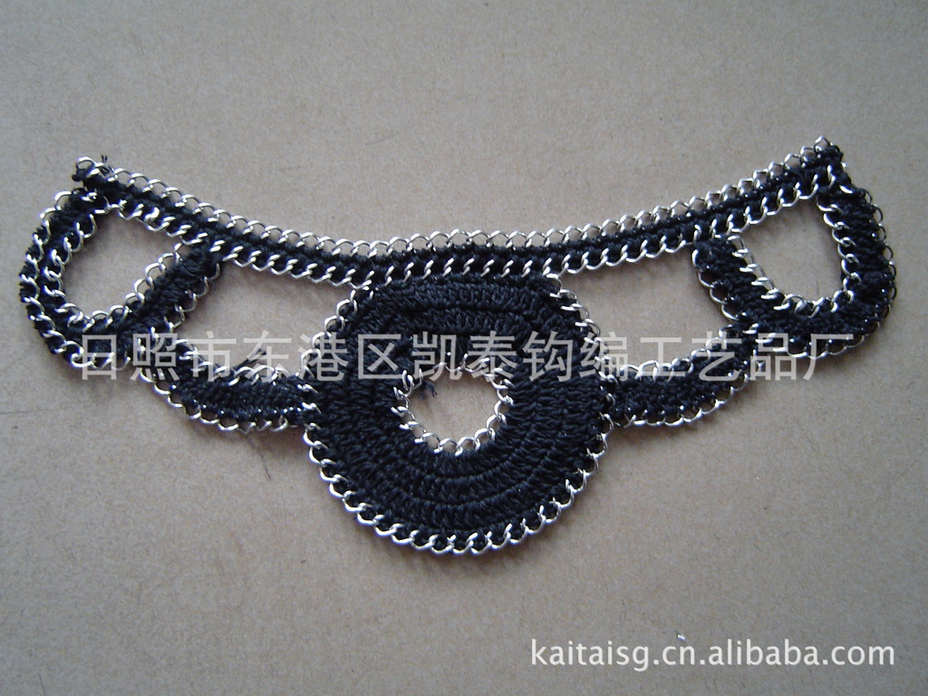 手钩衣领花边 手钩花 领花 胸花 花边