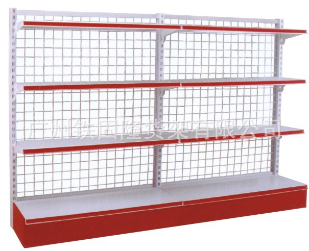 天河区货架批发 超市货架厂家直销 红色货架 分层货架 超市