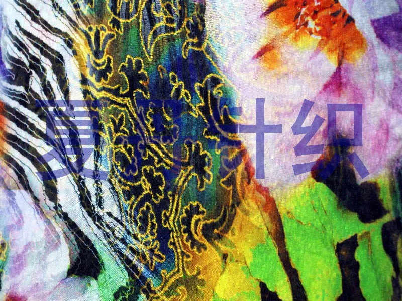 优质高端亚麻人棉55·45·印花布，兰精人棉，混纺亚麻，活性印花