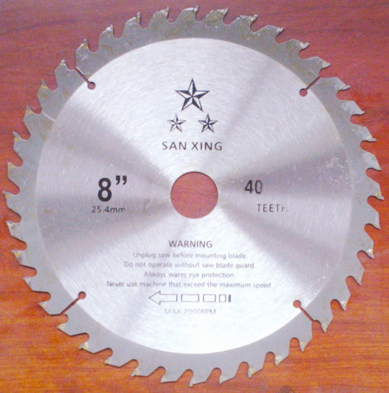 厂家供应 硬质合金木工锯片/电圆机用锯片/切割片8寸40齿