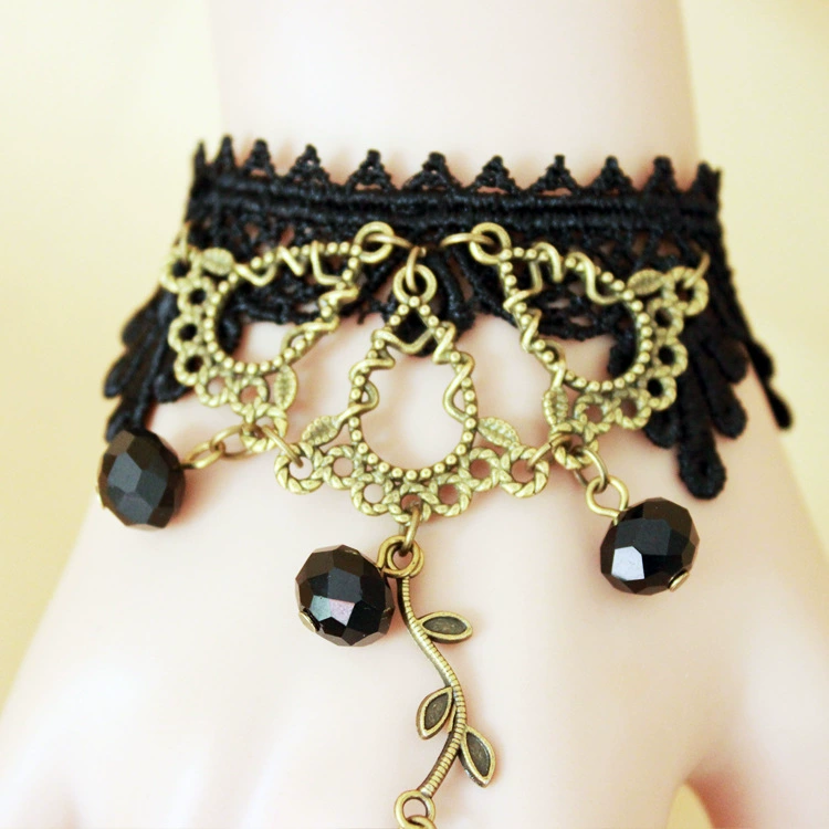 Retro black ring, accessory, Lolita style