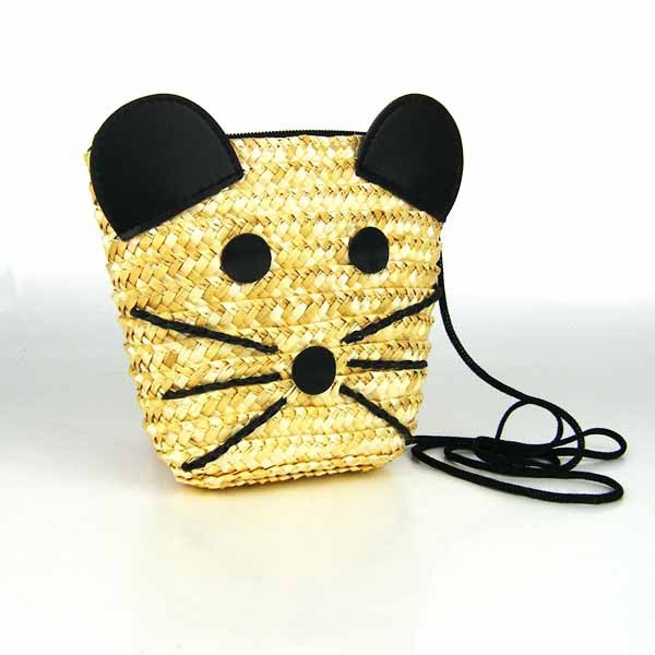 New Straw Packing Fashion Cute Mouse Kawayi Beach Skew Lady Pack