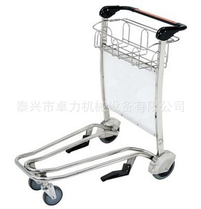 不锈钢机场手推车X418-BG5C，酒店推车，车站行李车
