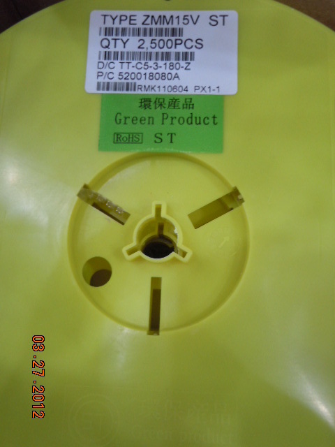 ZMM15V LL34(SOD80)  原装进口 ST牌