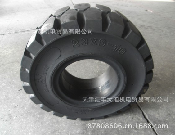 销售电瓶叉车轮胎林德口实心轮胎23x9-10叉车轮胎电动叉车轮胎