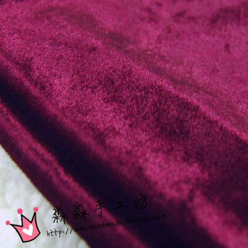 秋装新品进口酒枣红色反光柔软金丝绒 旗袍沙发运动服金丝绒布料