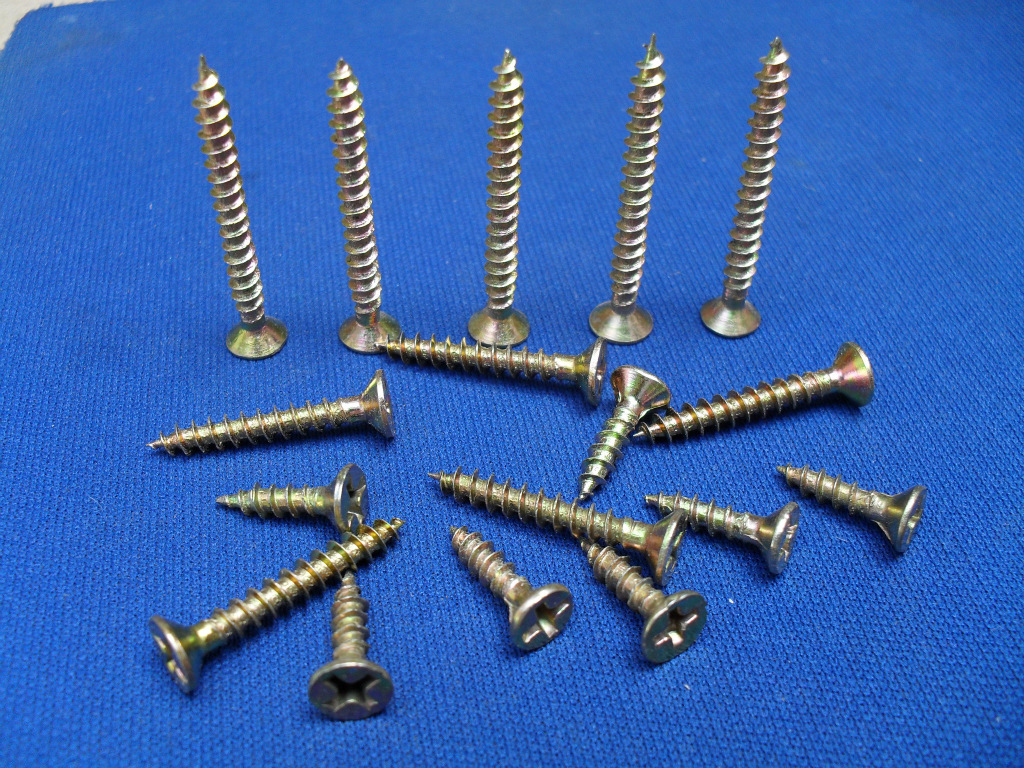 纤维板钉3.5X18-19沉头木螺丝，煲黑锌色沙拉孔合页自攻螺丝