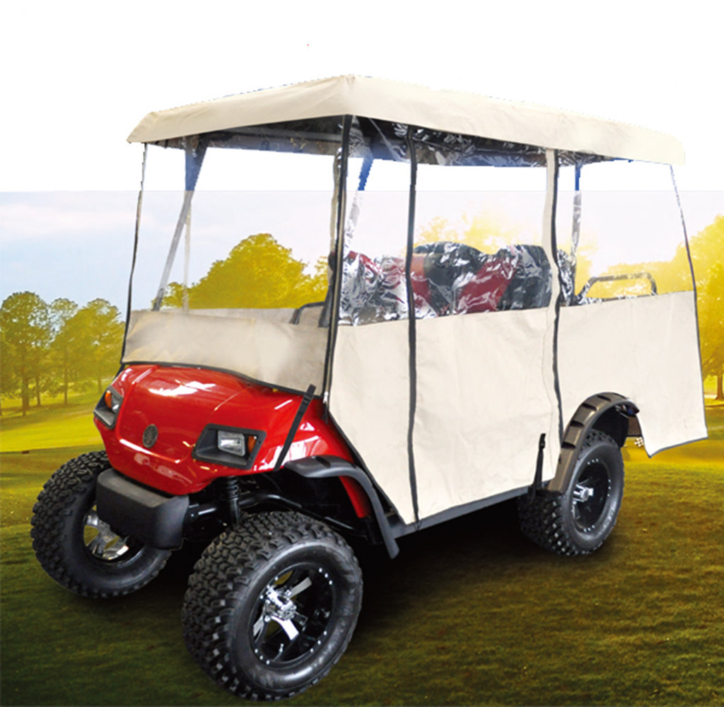 高尔夫球车罩 四座高尔夫球车雨罩 golf cart rain enclosure订做|ms