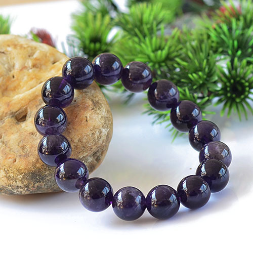 020558 【缺证书】天然紫水晶手链 12mm 宝石手链