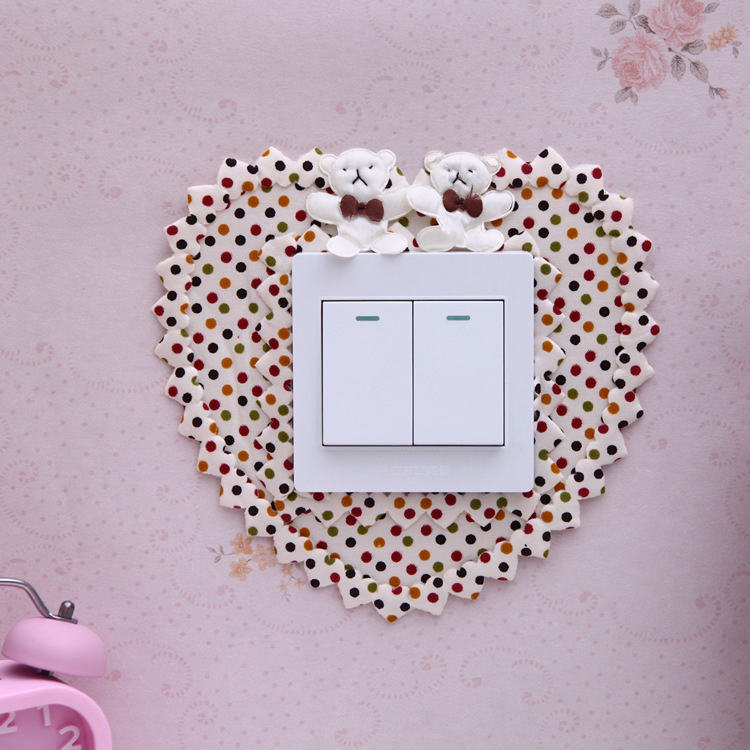 Habitat L&#39;Oreal Peach Countryside Switch Cover the republic of korea originality Switch Sticker Decorative switch Wall stickers Dust switch cover