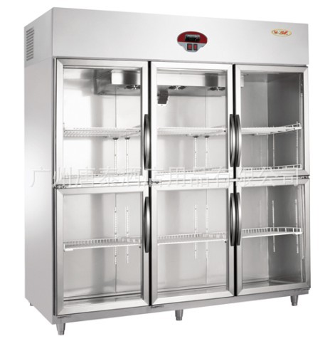 供应唐泰TONTILE豪华款六玻璃门风冷冷藏柜VAR1550L6H-S