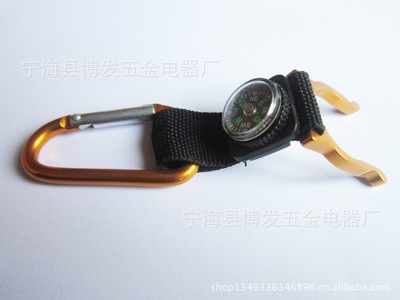 Mineral water bottles buckle Webbing Compass Carabiner Bottle Buckle Customizable Outdoor camping Backpack buckle