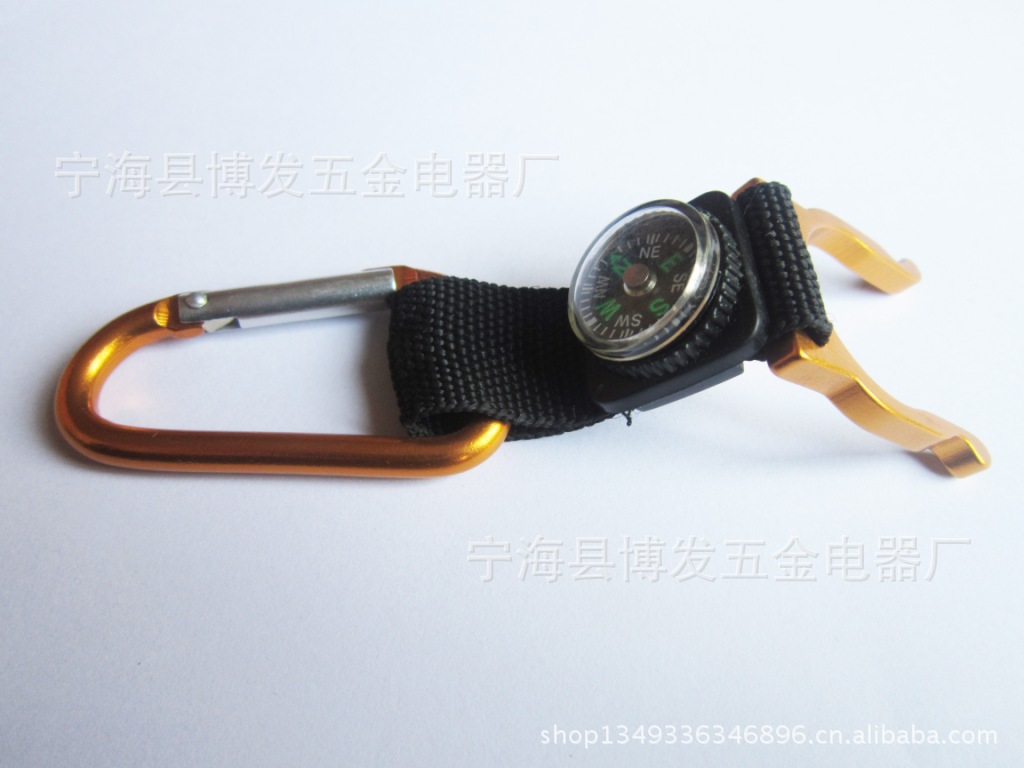 Mineral water bottles buckle Webbing Compass Carabiner Bottle Buckle Customizable Outdoor camping Backpack buckle