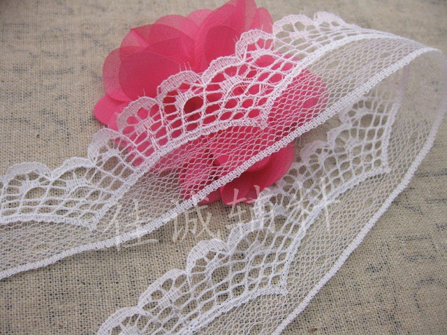 服装辅料 大波浪无弹蕾丝花边 DIY材料 3.5CM