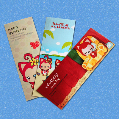 【专业定做】按客户要求设计制造各式彩色印刷纸质书签|ru