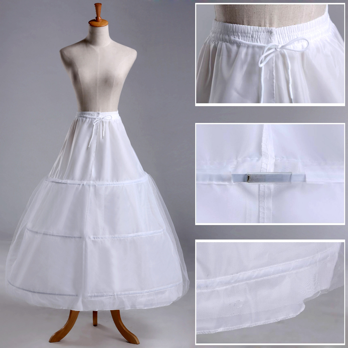 bride Wedding dress full dress enlarge Sansteel Fishbone Mesh cloth Elastic waist princess Skirt lining