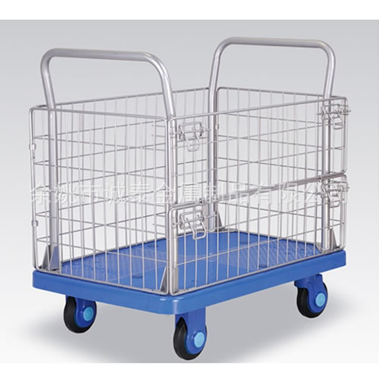 宁波厂家供应各类手推车 余姚 绍兴塑料手推车 慈溪静音手推车