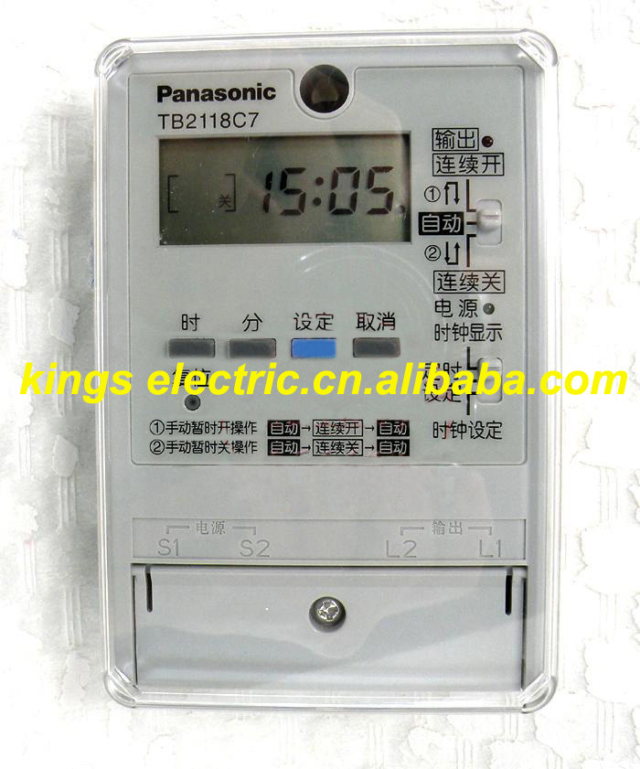 日本松下电工Panasonic 微电脑式 时控开关 TB2118C7(货期45天)