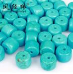 天然绿松石桶珠佛珠散珠金刚菩提手链串珠DIY材料 隔珠鼓珠批发