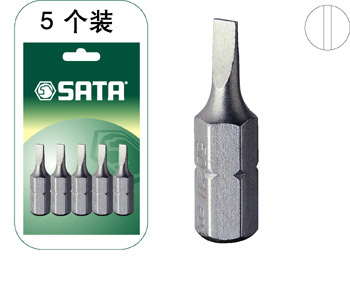 SATA世达工具 5件套6.3系列25长一字旋具头 3mm 59216