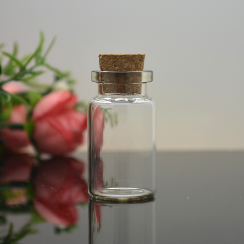 5ML wholesale Glass Cork stopper Wishing bottle Drift bottles Glass Wishing Shinny bottle 22X35