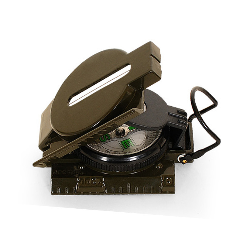 outdoors Mountaineering Camp Compass Corps level Directional Compass Metal lens Geology Compass Scale equipment